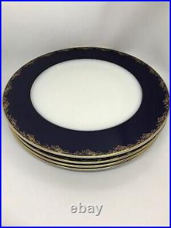 FAB! Rosenthal Frederick the Great Cobalt & Gold Design 4PC Dinner Plates 10 D