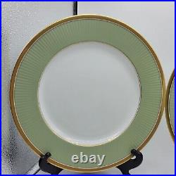 FITZ & FLOYD CLASSIQUE PAPILLION DINNER PLATE GREEN BUTTERFLY Set Of 2