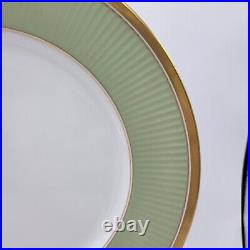 FITZ & FLOYD CLASSIQUE PAPILLION DINNER PLATE GREEN BUTTERFLY Set Of 2