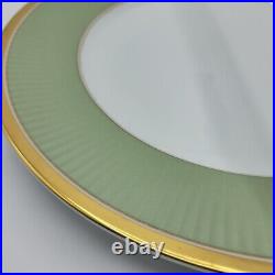 FITZ & FLOYD CLASSIQUE PAPILLION DINNER PLATE GREEN BUTTERFLY Set Of 2