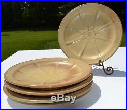 FRANKOMA 10 1/2 Desert Gold Wagonwheel Dinner Plates 94FL Set of 4