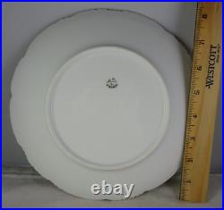 Four Jean Pouyat Limoges 8.25 Floral Heavy Gold Side Plates Antique Porcelain Four Jean Pouyat Limoges 8.25 Floral Heavy Gold Side Plates Antique Porcelain