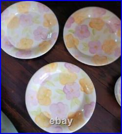 Franciscan Garden Party Earthenware Pink Floral Lot Of 22 New Bowls Dishes Cups