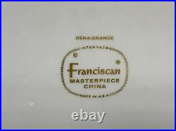 Franciscan Masterpiece RENAISSANCE GOLD Set of 4 Dinner Plates 10 1/2
