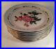 GIBSON-CHINA-Collectible-Pink-Roses-Rosebuds-Ceramic-Plate-Gold-Banded-01-wcs