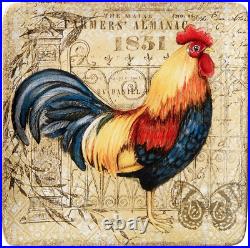 Gilded Rooster 16 Pc Dinnerware Set, Service for 4 Gilded Rooster 16 Pc Dinnerware Set, Service for 4