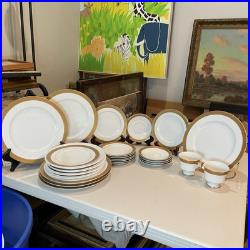 Gold Rim Encrusted Sango China Japan Gerogetown 3557 Fine China 25pc Gold Rim Encrusted Sango China Japan Gerogetown 3557 Fine China 25pc