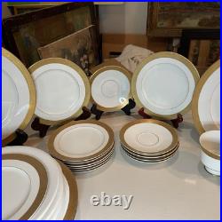Gold Rim Encrusted Sango China Japan Gerogetown 3557 Fine China 25pc Gold Rim Encrusted Sango China Japan Gerogetown 3557 Fine China 25pc