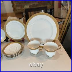 Gold Rim Encrusted Sango China Japan Gerogetown 3557 Fine China 25pc Gold Rim Encrusted Sango China Japan Gerogetown 3557 Fine China 25pc