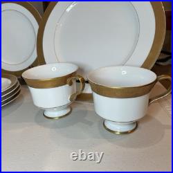 Gold Rim Encrusted Sango China Japan Gerogetown 3557 Fine China 25pc Gold Rim Encrusted Sango China Japan Gerogetown 3557 Fine China 25pc