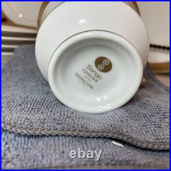 Gold Rim Encrusted Sango China Japan Gerogetown 3557 Fine China 25pc Gold Rim Encrusted Sango China Japan Gerogetown 3557 Fine China 25pc