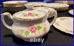 Grindley Cream Petal Bone China from England 36 piece set Rose Bouquet