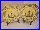 HB-QUIMPER-Vintage-Dinner-Plates-X-2-Soleil-Yellow-10in-Octagon-Man-Woman-01-bsq