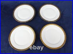 Haviland Du Barry Gold Encrusted Set 4 Dinner Plates 10 1/4