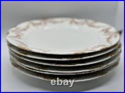 Haviland Limoge Set Of 6 Dinner Plates Schleiger 145 Pink Yellow Roses