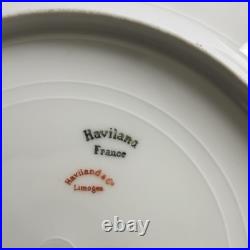 Haviland Limoges Christmas Rose Dinner Plate 9.75 Holly Double Gold Pink France Haviland Limoges Christmas Rose Dinner Plate 9.75 Holly Double Gold Pink France