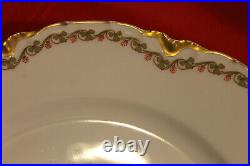 Haviland Limoges France Clover Leaf Gold Schleiger 98 Dinner Plates
