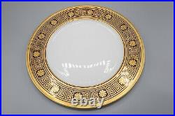 Haviland Limoges Pantheon Gold Dinner Plate 11 Diameter Greek Key FREE USA SHIP