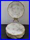 Haviland-Limoges-Schleiger-29-K-DINNER-Plate-Gold-white-pink-9-3-4-in-Set-of-6-01-ftx