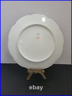 Haviland Limoges Schleiger 29 K DINNER Plate Gold white pink 9 3/4 in (Set of 6)