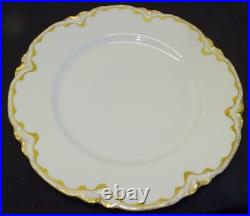 Haviland Schleiger 428 Set of 6 Dinner Plates 9 5/8 Double Gold Trim