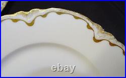 Haviland Schleiger 428 Set of 6 Dinner Plates 9 5/8 Double Gold Trim