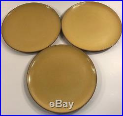 Heath Gold And Apricot 3 Dinner Plates Coupe Shape 39332