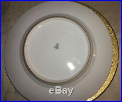 Heinrich & Co. H & C Selb Bavaria Gold Encrusted Dinner Plates SET of 4 RARE