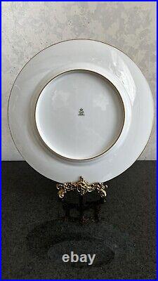 Heinrich Co. Selb Bavaria Gold Encrusted Rose Center Dinner Plate Set of 6