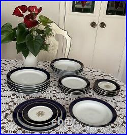 Heinrich- Germany- Echt Cobalt Blue -Dinnerware- 6 Place Setting