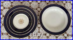 Heinrich- Germany- Echt Cobalt Blue -Dinnerware- 6 Place Setting