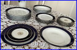 Heinrich- Germany- Echt Cobalt Blue -Dinnerware- 6 Place Setting