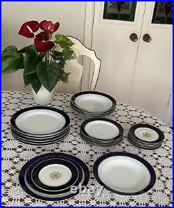 Heinrich- Germany- Echt Cobalt Blue -Dinnerware- 6 Place Setting