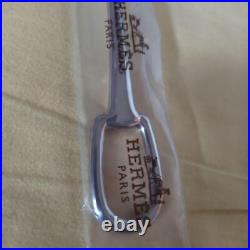 Hermes Attelage Dinner Fork Gold Plated 7.68in with Storage Cloth Bag