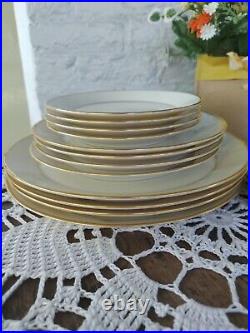 Holiday Thanksgiving Christmas Lenox Gold Trim Reverie Plates Dessert Dinner Cup