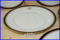 Hutschenreuther 11123 Cobalt & Gold (6) Dinner Plates, 10