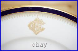 Hutschenreuther 11123 Cobalt & Gold (6) Dinner Plates, 10