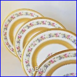 Hutschenreuther Bavaria Victorian Style Roses (four) Dinner Plates Pastel Roses
