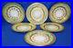 Hutschenreuther-Gold-Encrusted-Green-Yellow-6-Dinner-Plates-10-5-8-01-hczx
