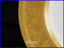 Hutschenreuther Heavy Gold Encrusted Dinner Plates Set of 9
