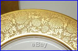 Hutschenreuther Royal Bavarian Gold Flower (4) Dinner Plates, 10 3/4