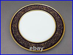 Hutschenreuther Selb Bavaria Germany Pembroke Cobalt Gold Dinner Plate Set Of 6