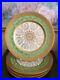 Hutschenreuther-Selb-Bavaria-Germany-Set-Of-6-Dinner-Plate-Green-Gold-Encrusted-01-bb