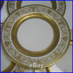 Hutschenreuther Selb Royal Bavarian 12 Gold Encrusted Dinner/Cabinet Plates