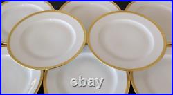 Hutschenreuther Turvel Bavarian Porcelain Gold Encrusted Dinner Plates Set Of 8