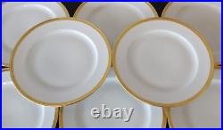Hutschenreuther Turvel Bavarian Porcelain Gold Encrusted Dinner Plates Set Of 8