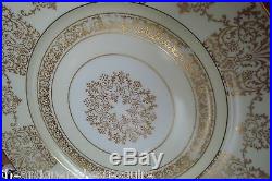 Hutshenreuther Selb Bavaria 6 dinner plates, white and gold8-1