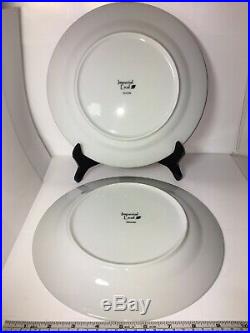 Imperial Leaf China Tobacco Leaf Dinner Plates. Set Of 6 Plates. 22k Gold Trim