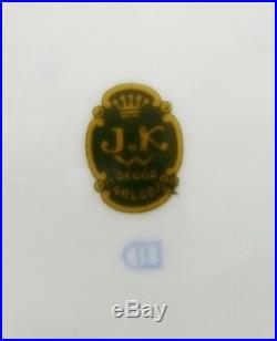 JKW Kuba Carlsbad Decor Portrait Blue & Gold Gilt Dinner Plate 11 1/4 Beehive 2