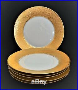 Jhw Bavaria Dinner Plates Set Of 6 Heavy Gold Encrusted